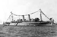 Photo # NH 55295:  USS Columbia in Guantanamo Bay, Cuba, 22 February 1922