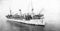 Photo # NH 105861: USS Koningin der Nederlanden arriving at Newport News, Virginia, 1919