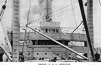 Photo # NH 106617:  USS Arizonan's bridge and wheel house, 1919